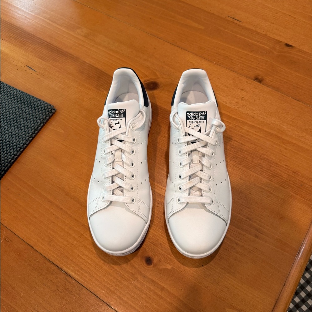 adidas Stan Smith Sneakers - White with Navy Accents